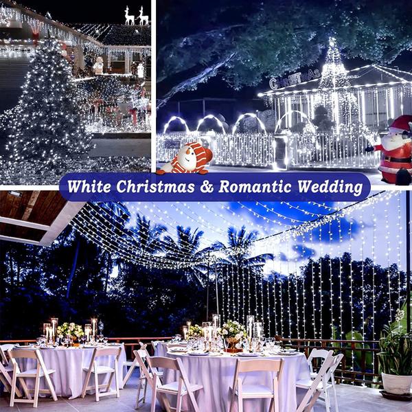 Imagem de String Lights KNONEW 120m 1000 LED Outdoor Christmas Cool White