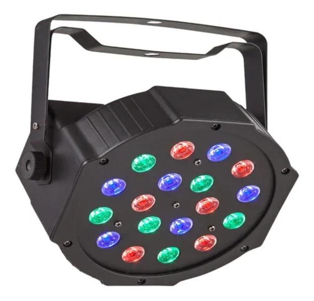 Imagem de Strobo 18 Leds Rgb Canhão De Led Colorido Dmx Festa Digital - LUA TEK