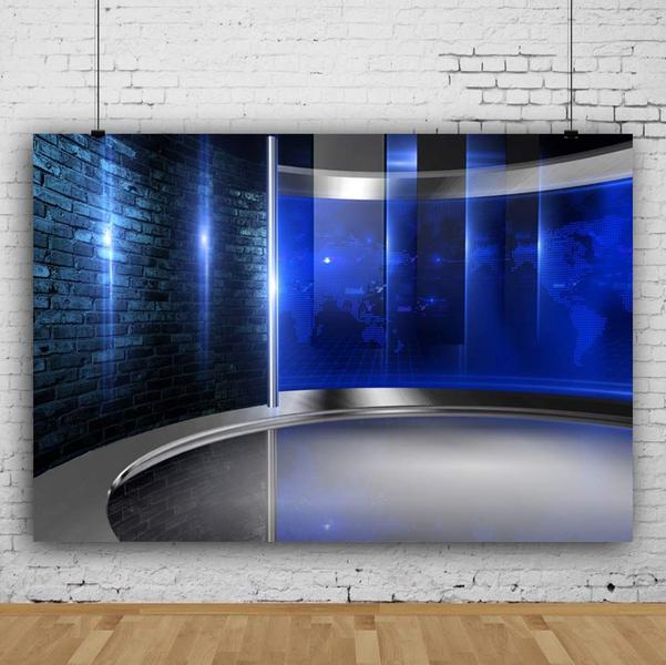 Imagem de Studio Backdrop CSFOTO News Broadcasting Vinil de 2,5 x 2 m