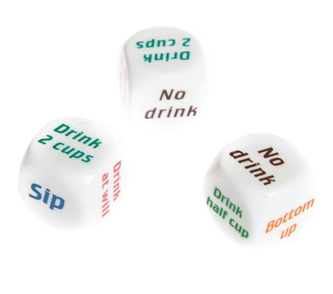 Imagem de Stuwce Wellin Party Drinking Dice Game 2 pcs , Bar Turnt Drunk Frenzy Party Game