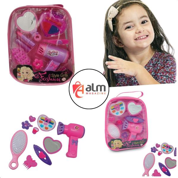 Imagem de Style Girls Fashion Acessórios Menina Secador  Escova Infantil - Bs Toys Kit beleza