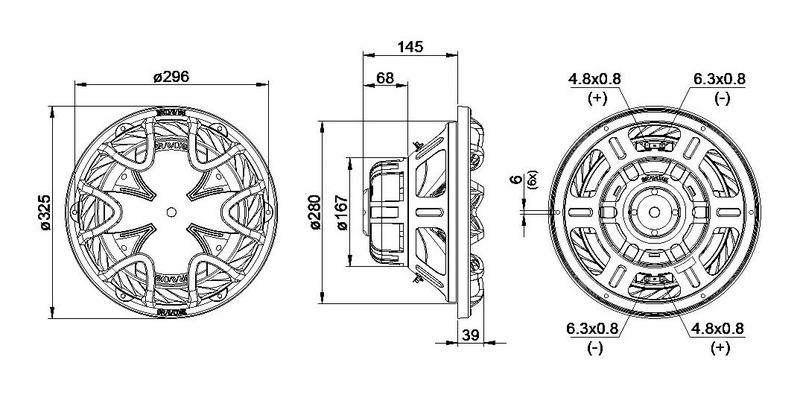 Imagem de Sub 12p Bravox Bk12 350 Watt Bobina Dupla 2+2 Ohm Carretinha