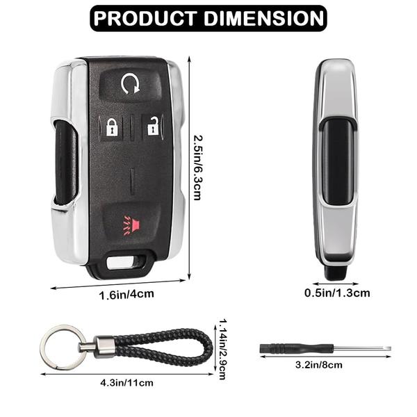 Imagem de Substituição da capa Key Fob Shell para Chevy Silverado Colorado