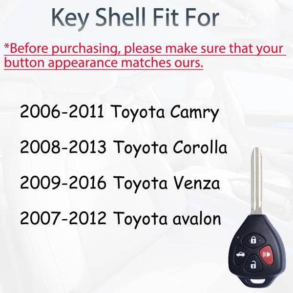 Imagem de Substituição da capa Key Fob Shell para Toyota Camry Corolla