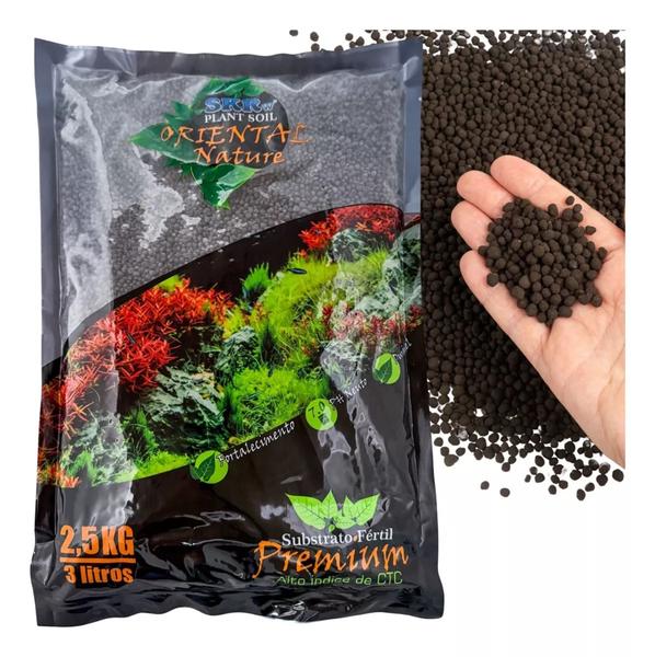 Imagem de Substrato Fértil Aquário Plantado Premium 2,5kg Preto Skrw