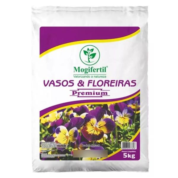 Imagem de Substrato Vasos e Floreiras Premium 5kg - Pronto para uso - Para Flores e Plantas em geral