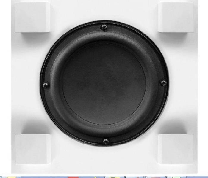 Imagem de Subwoofer  AAT Compact Cube 10 Cor Branco