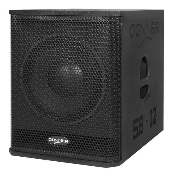 Imagem de Subwoofer ativo donner sub12a 12'' ativo preto 500w  - LL AUDIO