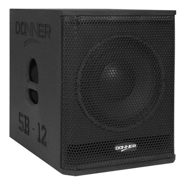 Imagem de Subwoofer ativo donner sub12a 12'' ativo preto 500w  - LL AUDIO