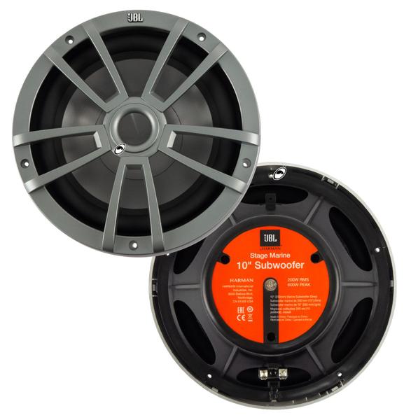 Imagem de Subwoofer Marítimo JBL Cinza 10" Polegadas Stage Marine 200W RMS 4 Ohms