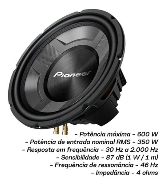 Imagem de Subwoofer Pioneer 12” 350W RMS 4ohms TS-W3060BR