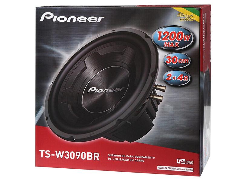 Imagem de Subwoofer Pioneer 12” 600W 8Ohms  TS-W3090BR