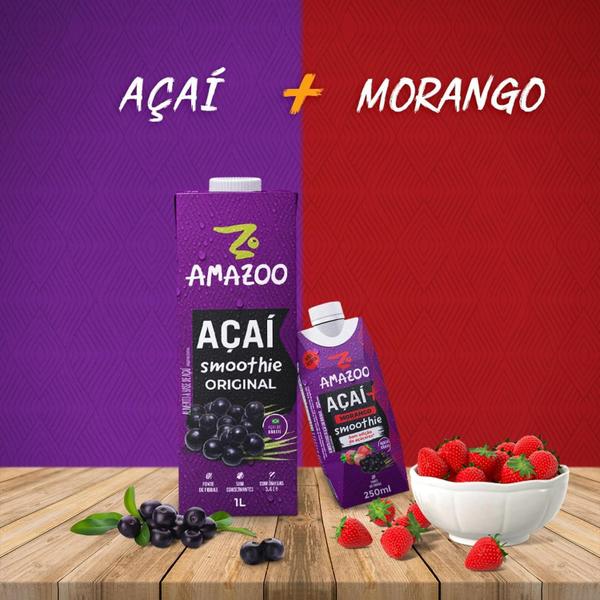 Imagem de Suco Amoo Smoothie Açai + Morango 250Ml (12 Unidades)