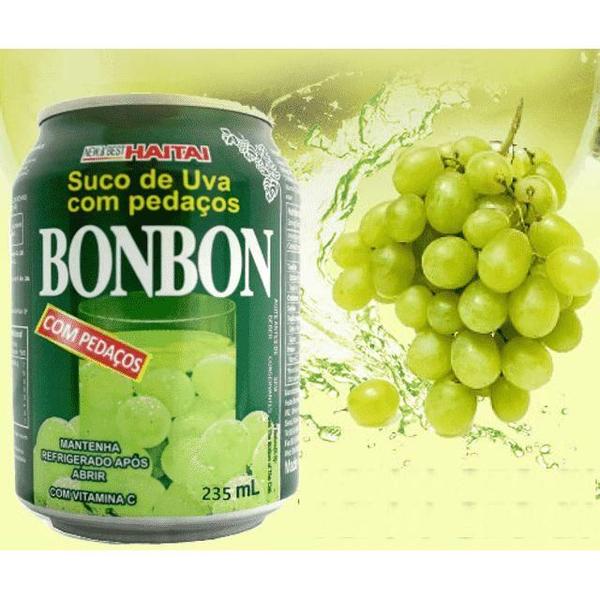 Imagem de Suco Coreano Bonbon com Pedaços Uva Verde 235ml Haitai