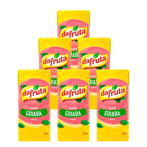 Imagem de Suco Dafruta Sabor de Goiaba 200ml 6 Unidades