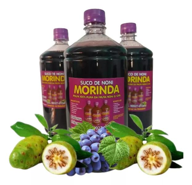 Imagem de Suco De Noni - 3 Litros Orgânico Natural - Ótima Qualidade 