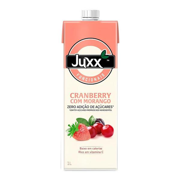 Imagem de Suco Juxx de Cranberry com Morango - Baixo Teor de Açúcar - 1L