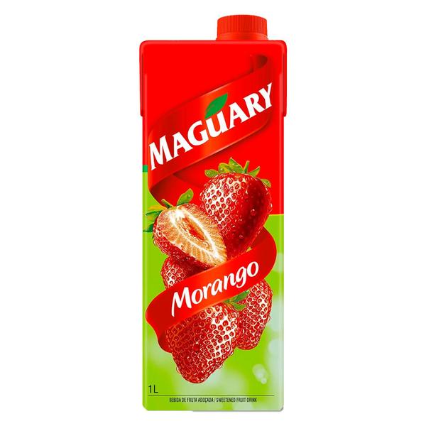 Suco Maguary Néctar de Morango 1l 6 Unidades Imagem de Suco Maguary Néctar de Morango 1l 6 Unidades