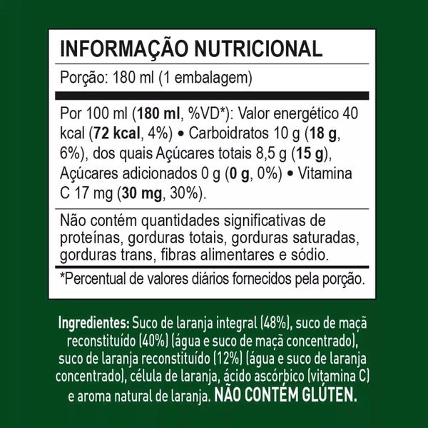 Imagem de Suco Natural One Laranja e Maçã Ambiente 180ml (6 Unidades)