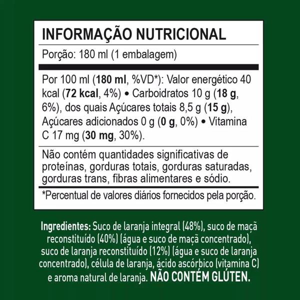 Imagem de Suco Natural One Laranja E Maçã Ambiente 180Ml (6 Unidades)