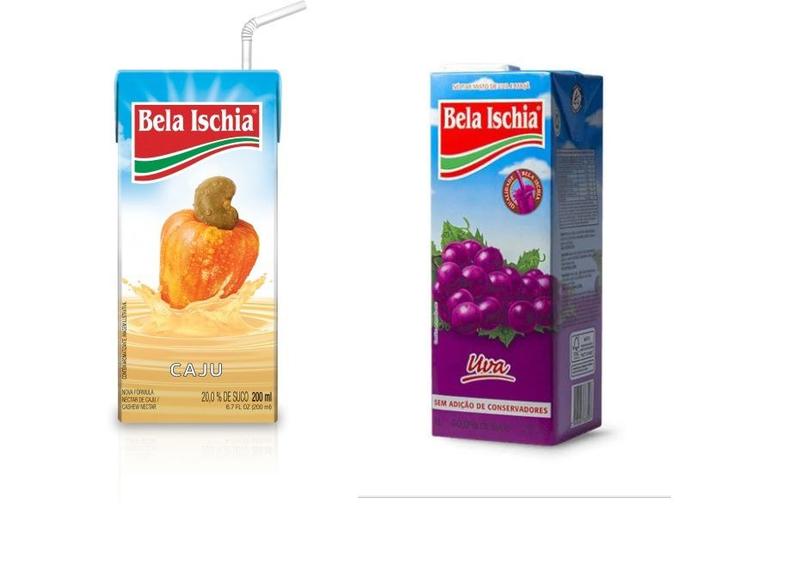 Imagem de Suco Pronto Uva e Caju Bela Ischia 200ml Kit 20 unidades