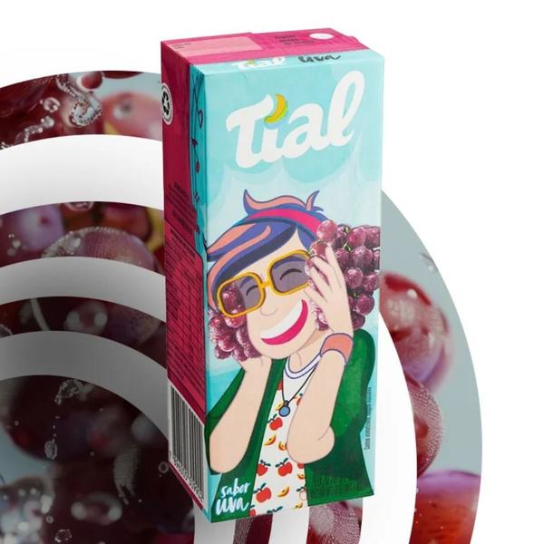 Imagem de Suco Tial Kids Sabor Uva  Néctar Misto de Uva e Pera 200ml