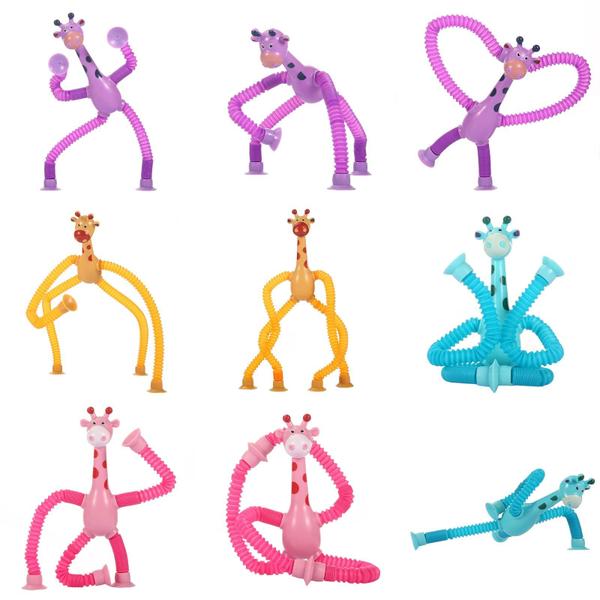 Imagem de Suction Cup Giraffe Toy Pop Tubes para crianças e bebês