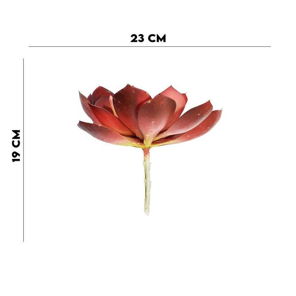 Imagem de Suculenta Vermelha Artificial Permanente 20cm Florarte
