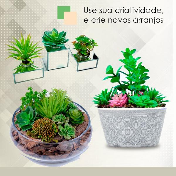 Suculentas Artificiais Plantas Enfeite Aparência Real - NS Imagem de Suculentas Artificiais Plantas Enfeite Aparência Real
