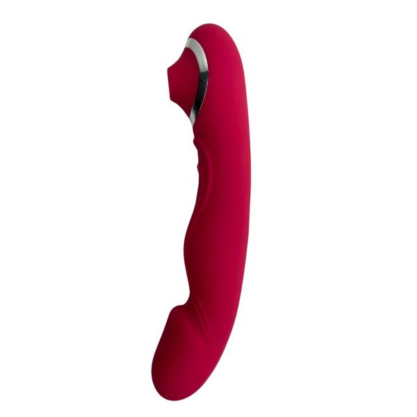 Imagem de Sugador de Clitóris Duplo Ponta Vibrador Estimulador Feminino Recarregável Sex Shop