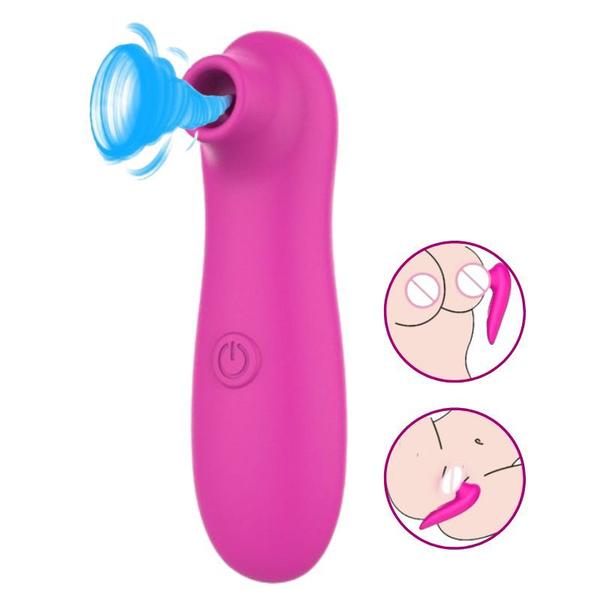 Imagem de Sugador de Clitóris Recarregável + Vibrador Feminino Ponto G Rabbit