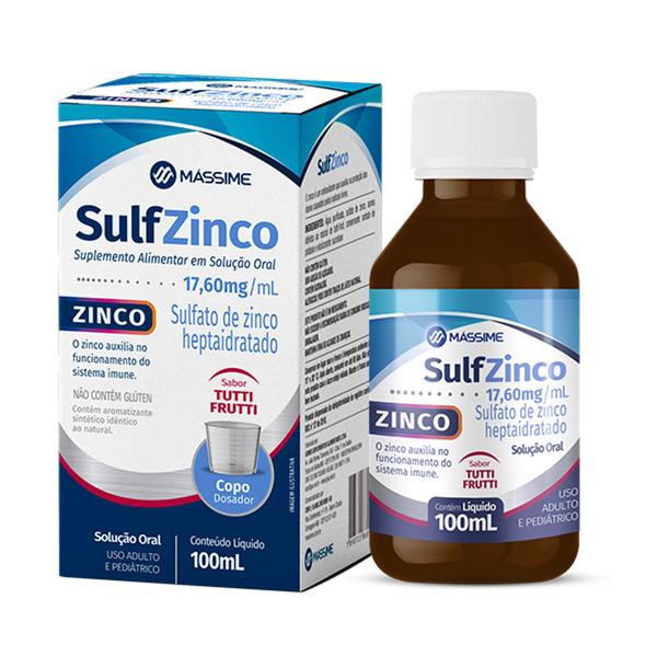 Imagem de Sulfato de Zinco 17,60mg/ml SulfZinco sabor  Tutti Frutti 100ml