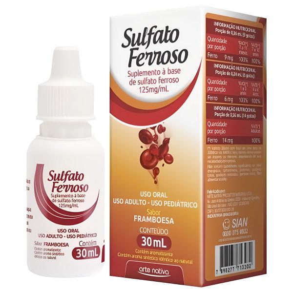 Imagem de Sulfato Ferroso Liquido 125mg/30mL Suplemento - Arte Native