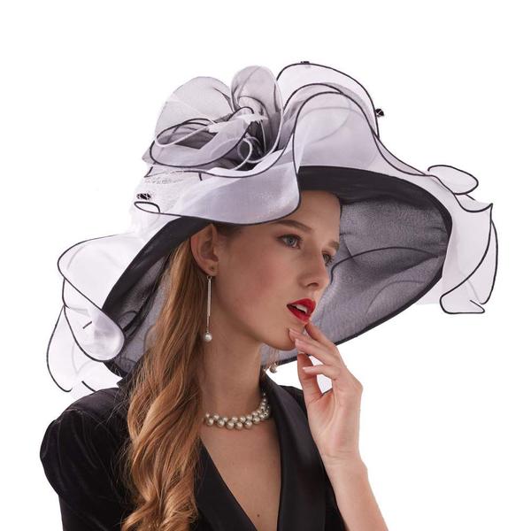 Imagem de Sun Hat Go Mai Organza Kentucky Derby para mulheres