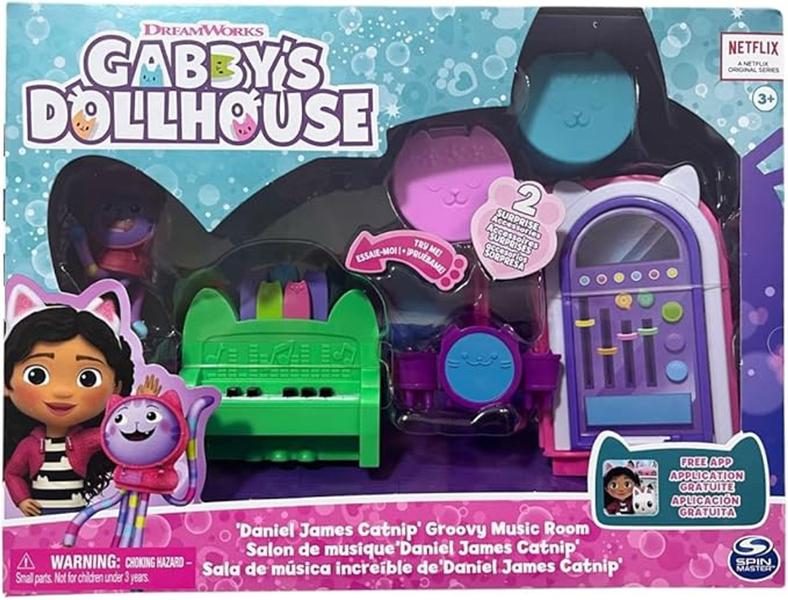 Imagem de SUNNY, Gabby's Dollhouse, Playset, Quarto de Música do DJ Catnip