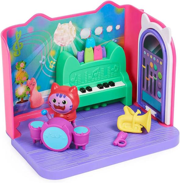 Imagem de SUNNY, Gabby's Dollhouse, Playset, Quarto de Música do DJ Catnip