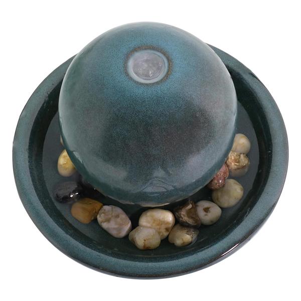 Imagem de Sunnydaze Ceramic Tabletop Water Fountain with Orb Design - Indoor Zen Desktop Relaxing Water Feature - Spa Interior e Decoração de Yoga - 7 polegadas de altura