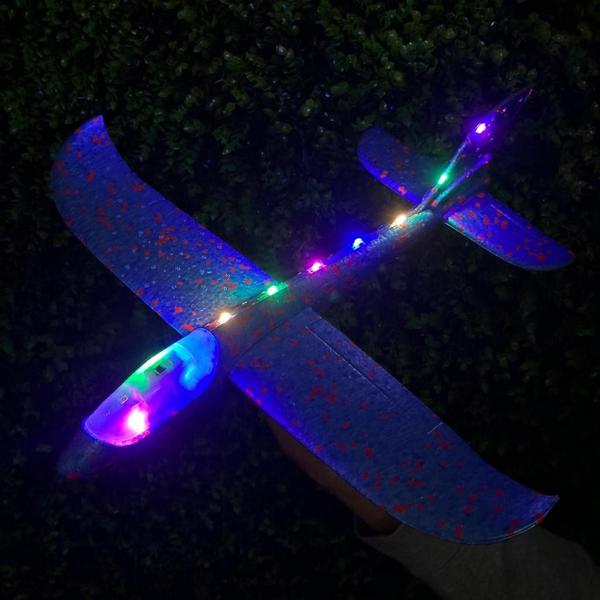 Imagem de Super Avião Planador de Isopor Flexível com Led