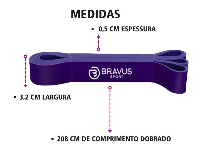 Imagem de Super Band Bravus Sport Barra Fixa Elástico Extensor