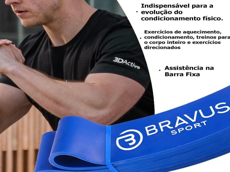 Imagem de Super Band Bravus Sport Ultra Forte Elástico Barra Fixa