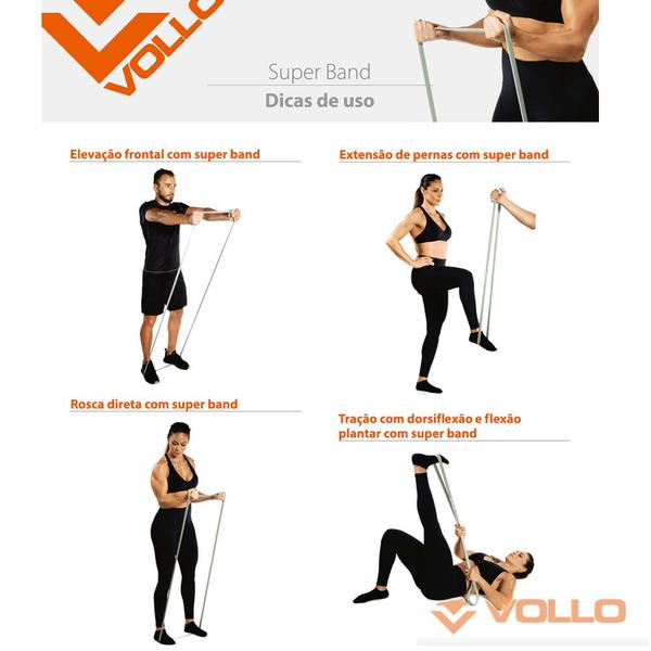 Imagem de Super Band Elastico Extensor Nivel Medio Exercicios Vollo