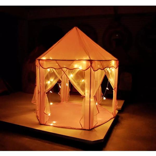 Imagem de Super Barraca Infantil Tenda Iluminada Com LED Castelo Das Princesas Grande DMT5875