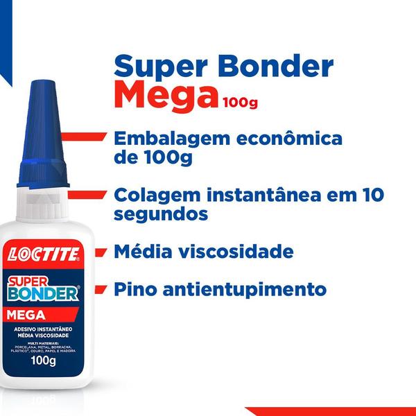 Imagem de Super Bonder Mega 100g - display c/ 4 un