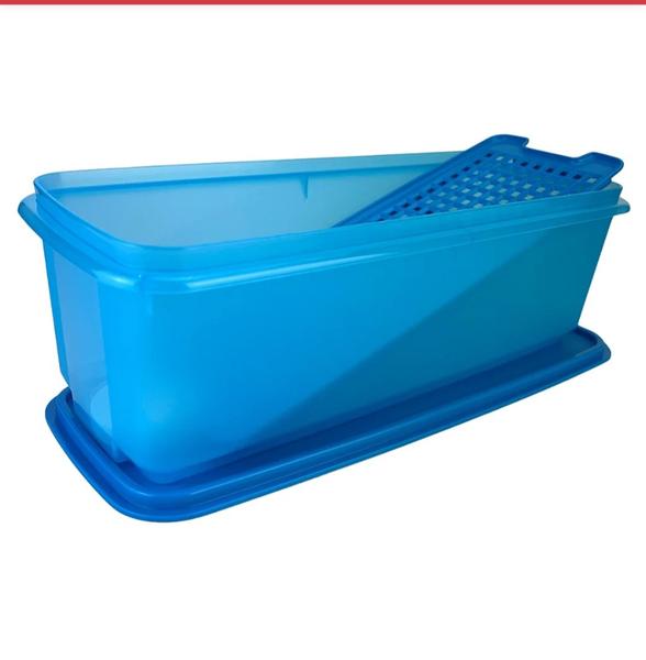 Imagem de Super caixa 4,3 litros verduras e legumes azul da tupperware