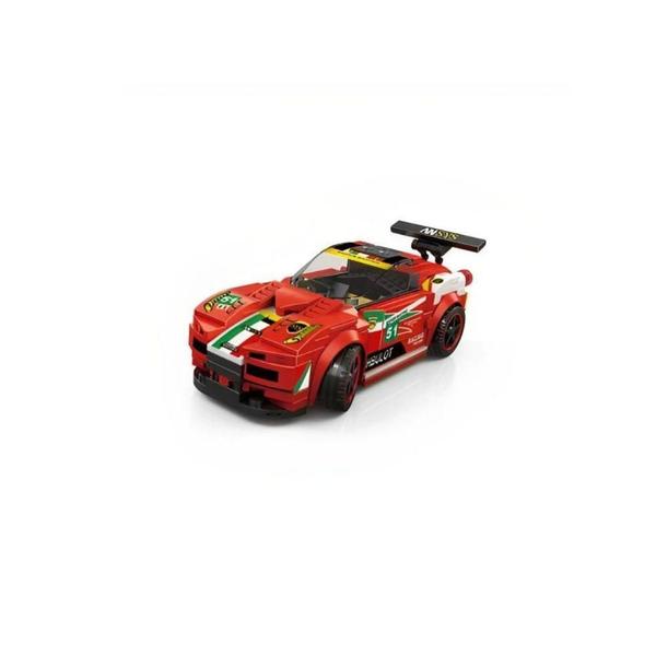 Imagem de Super Car Cooper Blocos Montar 115pç Zippy Toys Vermelho