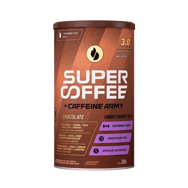 Imagem de Super Coffee 3.0 Chocolate 380g - Kit com 2 un. - Caffeine Army