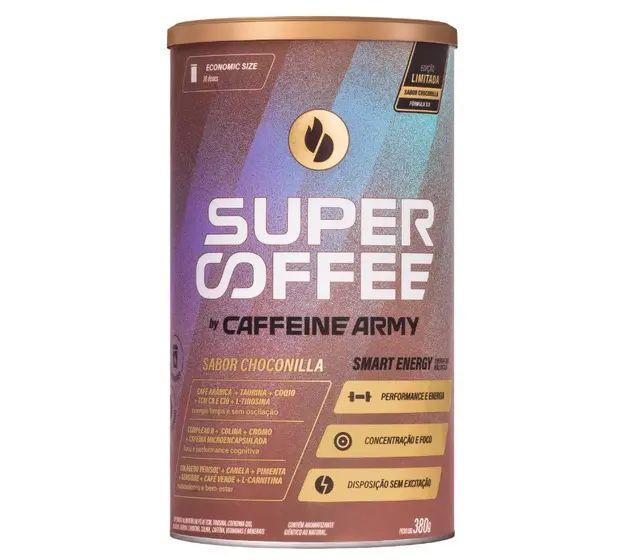 Imagem de Super coffee 3.0 choconilla 380g - Caffeine Army DISPOSIÇÃO FOCO ENERGIA PRÉ TREINO