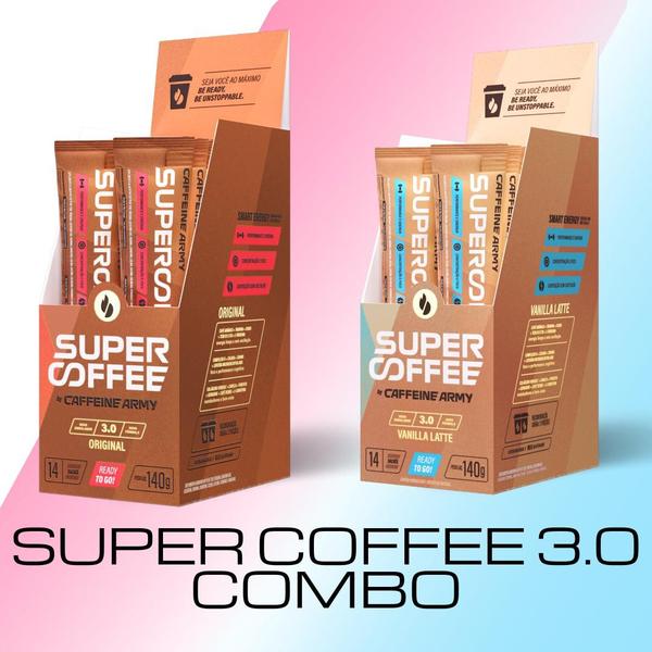 Imagem de Super Coffee 3.0 To Go 28 sachês (14 Vanilla + 14 Original) Caffeine Army