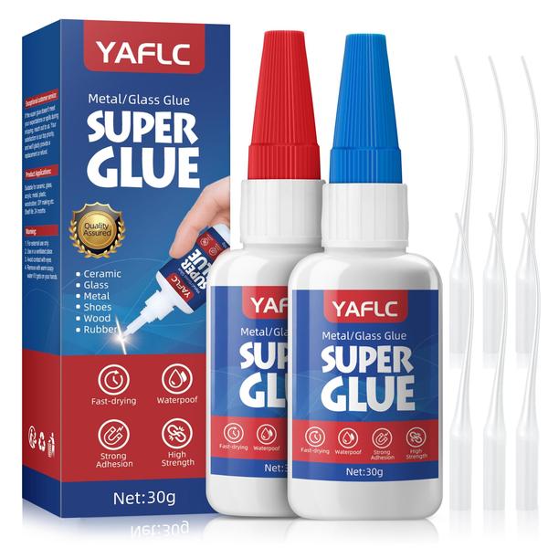 Imagem de Super cola YAFLC para reparo de cerâmica 30g x 2 + Plástico, metal