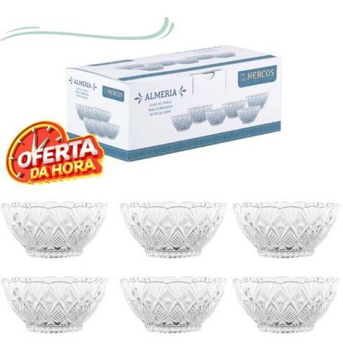 Imagem de Super Conjunto Com 6 Tigelas De Vidro Para Sobremesa - Hercos